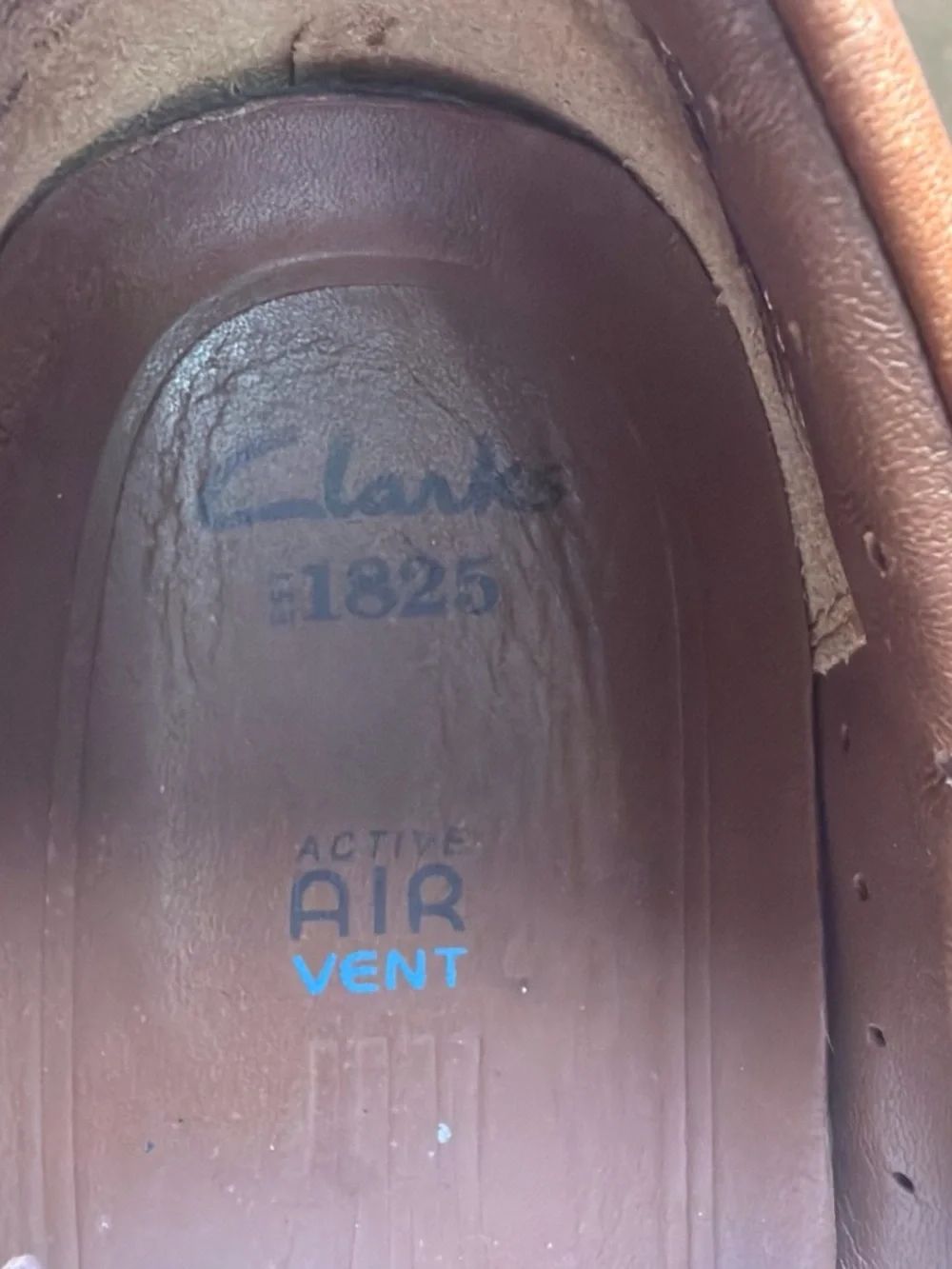 Clarks 1825 Active Air Vent Men’s Brown Leather Oxford Dress Shoes Lace Up 13M